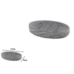 PIATTINO PORTA SAPONE SAPONETTA IN CERAMICA RIGATO EFFETTO MARMO OVALE BAGNO 87796