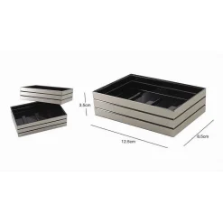 PIATTINO PORTA SAPONE SAPONETTA ARGENTO A RIGHE STILE MODERNO ARREDO BAGNO 10391