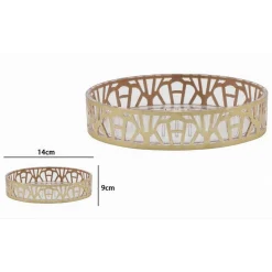 PIATTINO PORTA SAPONE SAPONETTA ACCESSORIO BAGNO ORO CONTEMPORANEO ARREDO 59099