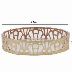 PIATTINO PORTA SAPONE SAPONETTA ACCESSORIO BAGNO ORO CONTEMPORANEO ARREDO 59099