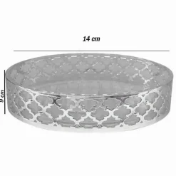 PIATTINO PORTA SAPONE SAPONETTA ACCESSORIO BAGNO ARGENTO STILE BARACCO ARREDO 59108