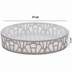 PIATTINO PORTA SAPONE SAPONETTA ACCESSORIO BAGNO ARGENTO STILE CONTEMPORANEO 59102