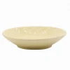 PIATTINO PORTA SAPONE SAPONETTA CERAMICA RIGATA SPIRALE GIALLO TONDO BAGNO 79962
