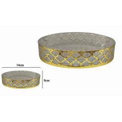 PIATTINO PORTA SAPONE SAPONETTA ACCESSORIO BAGNO ORO STILE BARACCO ARREDO 59105