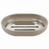 PIATTINO PORTA SAPONE SAPONETTA TORTORA SILVER ACCESSORI BAGNO 12.5X9.5 CM 69468