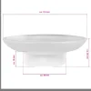 PIATTINO RICAMBIO PORTA SAPONE IN VETRO SATINATO 11CM BAGNO ACCESSORI