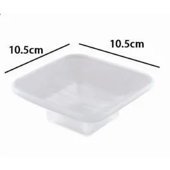 PIATTINO RICAMBIO PORTA SAPONE IN VETRO SATINATO QUADRATO BAGNO ACCESSORIO 87264