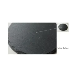 PIATTO IN PIETRA ARDESIA ROTONDO DIAMETRO 25CM PORTATA PER CIBI APERITIVI FINGER