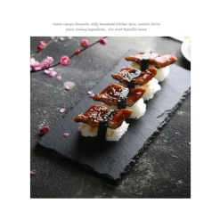 PIATTO IN PIETRA ARDESIA RETTANGOLARE 40x10CM PORTATA PER CIBI CALDI FREDDI