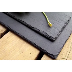 PIATTO IN PIETRA ARDESIA RETTANGOLARE 40x10CM PORTATA PER CIBI CALDI FREDDI