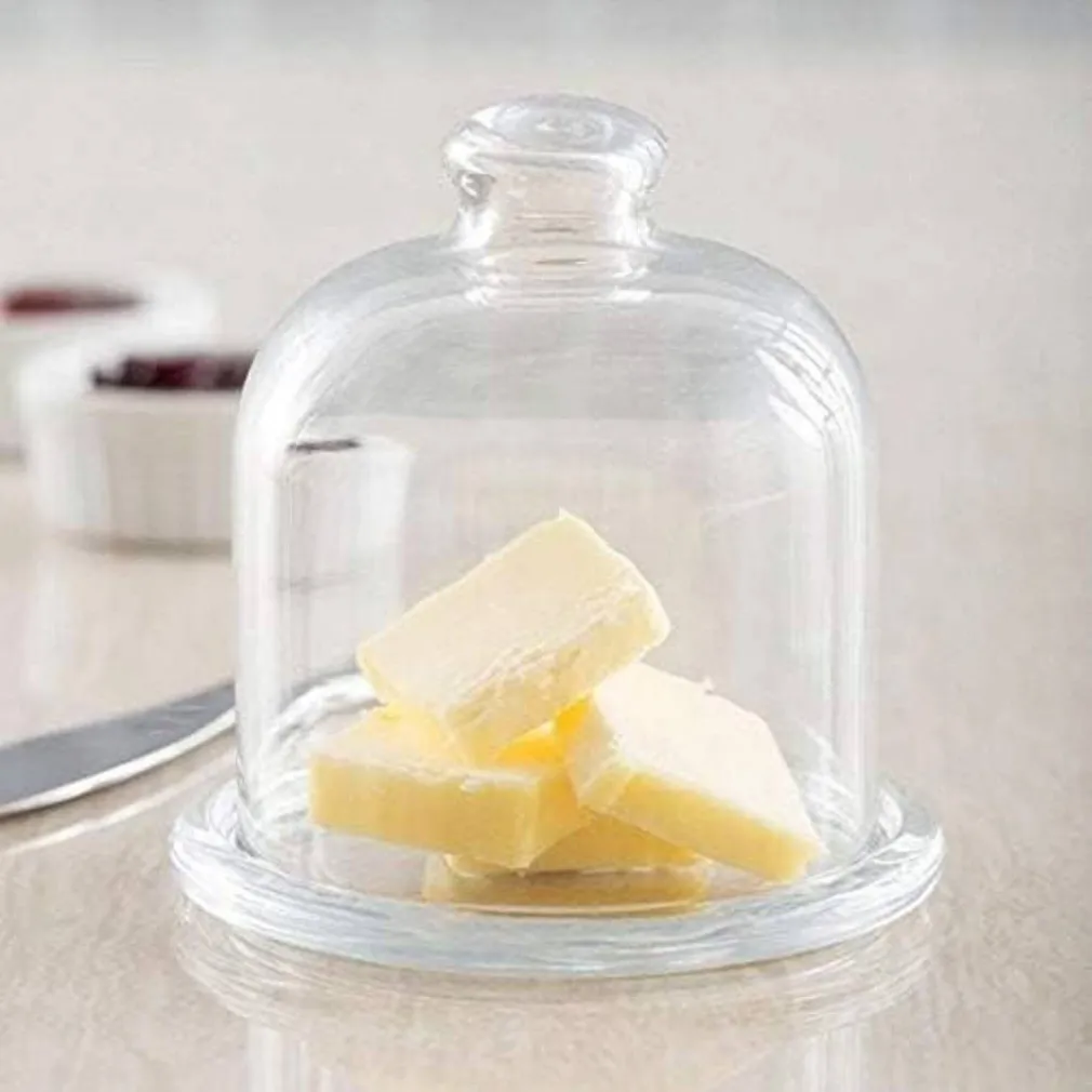 PIATTO IN VETRO TRASPARENTE PER DOLCI FRUTTA CON CUPOLA IN VETRO CM 10,5H DIAM.10