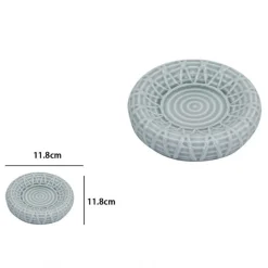 PIATTO PIATTINO PORTA SAPONE SAPONETTA BAGNO CERAMICA GRIGIO EFFETTO RETE 79280