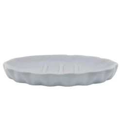 PIATTO PIATTINO PORTA SAPONE SAPONETTA ACCESSORI ARREDO BAGNO GRIGIO DECORATA 79952