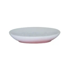 PIATTO PIATTINO PORTA SAPONE SAPONETTA BAGNO CERAMICA BIANCO ROSA ARREDO 59908
