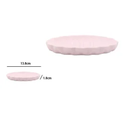 PIATTO PIATTINO PORTA SAPONE SAPONETTA ACCESSORI ARREDO BAGNO ROSA DECORATA 79948