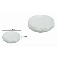 PIATTO PIATTINO PORTA SAPONE ARREDO PER BAGNO BIANCA DECORATA STILE MARINO 79283