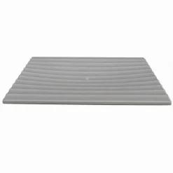 PIATTO PIATTINO PORTA SAPONE SAPONETTA ARREDO BAGNO GRIGIO DECORO PLISSÈ 59091