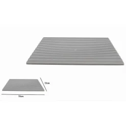 PIATTO PIATTINO PORTA SAPONE SAPONETTA ARREDO BAGNO GRIGIO DECORO PLISSÈ 59091