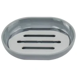 PIATTO PIATTINO PORTASAPONE SAPONETTA GRIGIO CHIARO ACCESSORI ARREDO BAGNO 69472