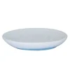 PIATTO PIATTINO PORTASAPONE SAPONETTA BAGNO CERAMICA BIANCO AZZURRO ARREDO 59912