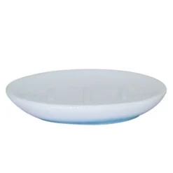 PIATTO PIATTINO PORTASAPONE SAPONETTA BAGNO CERAMICA BIANCO AZZURRO ARREDO 59912