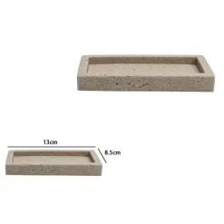 PIATTO PORTA SAPONE SAPONETTA PIETRA CEMENTO NATURALE ACCESSORIO ARREDO DA BAGNO 87825