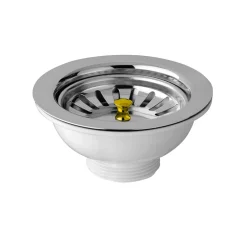 PILETTA BASKET PER LAVELLO CUCINA FORO MM 90 SCARICO 1.1/2" CON TAPPO A CESTELLO