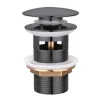 PILETTA CLICK CLACK LAVABO LAVANDINO UNIVERSALE 1/4" POP UP TAPPO DI SCARICO NERO 59606