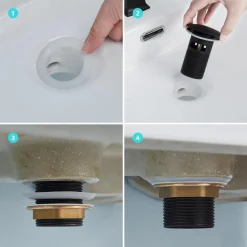 PILETTA CLICK CLACK LAVABO LAVANDINO UNIVERSALE 1/4