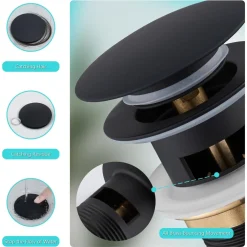 PILETTA CLICK CLACK LAVABO LAVANDINO UNIVERSALE 1/4