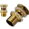 PILETTA UNIVERSALE SCARICO LAVABO BIDE CLICK CLACK TAPPO POPUP COLORE ORO DORATA