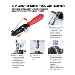 PINZA PER MONTAGGIO FASCETTE PER CUFFIE GIUNTI OMOCINETICI AUTO ATTREZZO OFFICIN