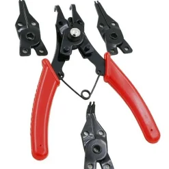 PINZA SEEGER PER FERMI APRI ANELLI ELASTICI INTERNI ESTERNI KIT SET 4 TESTE