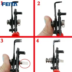 PINZA SEEGER PER FERMI APRI ANELLI ELASTICI INTERNI ESTERNI KIT SET 4 TESTE