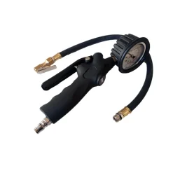 PISTOLA ARIA CON MANOMETRO PROFESSIONALE 0-16 bar 0-230 PSI LIQUIDO ANTI-SHOCK