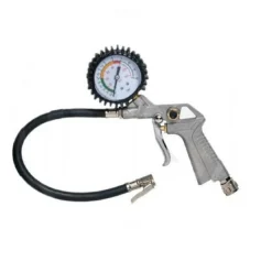 PISTOLA COMPRESSORE PER GONFIAGGIO PNEUMATICI CON MANOMETRO GOMME BAIONETTA