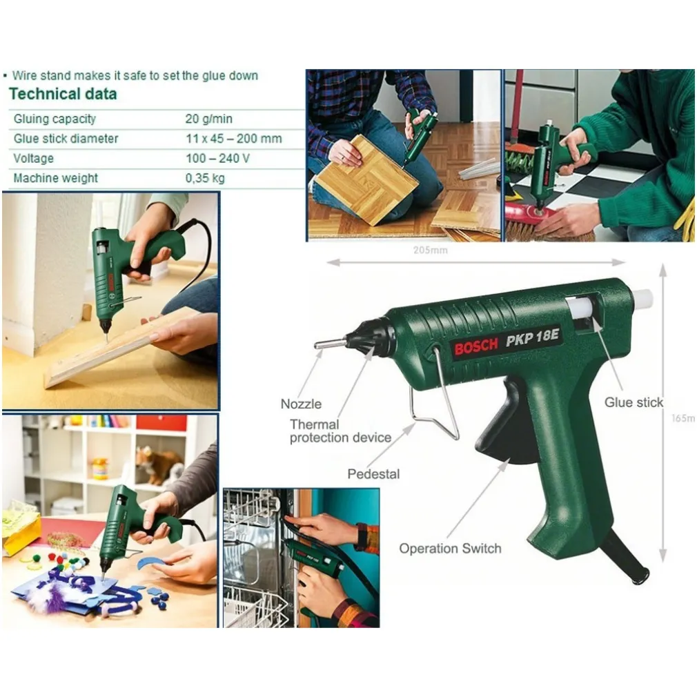 PISTOLA INCOLLATRICE PER COLLA A CALDO BOSCH PKP 18 E 18E TERMOCOLLA 200W