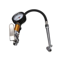 PISTOLA MANOMETRO GONFIAGGIO SCONFIAGGIO RUOTE AUTO COMPRESSORI ATTACCO 1/4