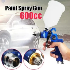 PISTOLA PER VERNICIARE A SPRUZZO HVLP AEROGRAFO CON UGELLO DA 1,4MM COPPA 600CC