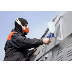 PISTOLA PER VERNICIARE A SPRUZZO HVLP AEROGRAFO CON UGELLO DA 1,4MM COPPA 600CC