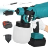 PISTOLA PER VERNICIARE A BATTERIA 2800W 3 MODALITÀ SPRUZZO UGELLO RUOTABILE A 360° MANUALE