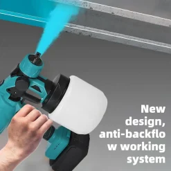 PISTOLA PER VERNICIARE A BATTERIA 2800W 3 MODALITÀ SPRUZZO UGELLO RUOTABILE A 360° MANUALE