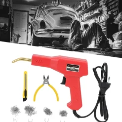 PISTOLA SALDATORE SALDATRICE PER PLASTICHE AUTO PARAURTI 50W CON KIT RIPARAZIONE
