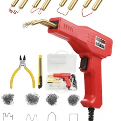 PISTOLA SALDATORE SALDATRICE PER PLASTICHE AUTO PARAURTI 50W CON KIT RIPARAZIONE