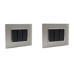 PLACCA CRISTAL 3M 4M 6M TITANIO EFFETTO VETRO COMPATIBILE CON BTICINO AXOLUTE