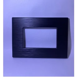 PLACCA DYNAMIC 3 4 6 M TECNOPOLIMERO SATINATO NERO COMPATIBILE BTICINO AXOLUTE