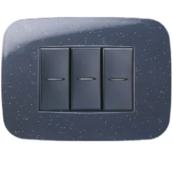 PLACCA FUTURA 3 4 6 MODULI NERO FLASH COMPATIBILE CON BTICINO AXOLUTE