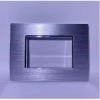PLACCA LUXURY 3 4 6M IN METALLO SATINATO ARGENTO COMPATIBILE CON BTICINO AXOLUTE