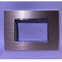 PLACCA LUXURY 3 4 6M IN METALLO SATINATO ORO COMPATIBILE CON BTICINO AXOLUTE