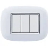 PLACCA OVAL 3 4 6 MODULI COLORE BIANCO COMPATIBILE CON BTICINO AXOLUTE
